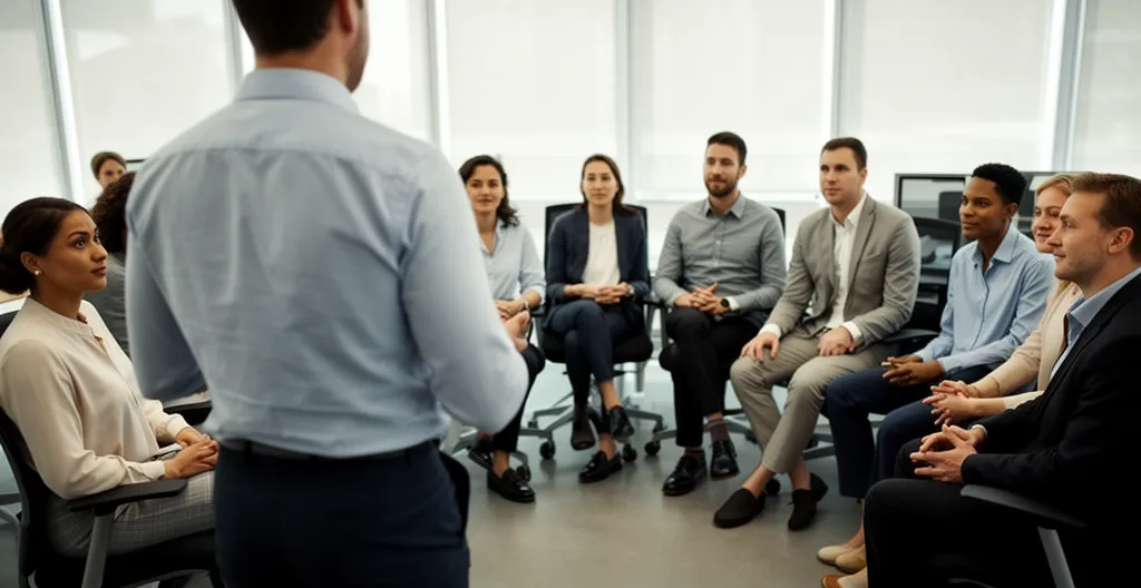 Animateur présentant un team building adapté à une équipe d'entreprise